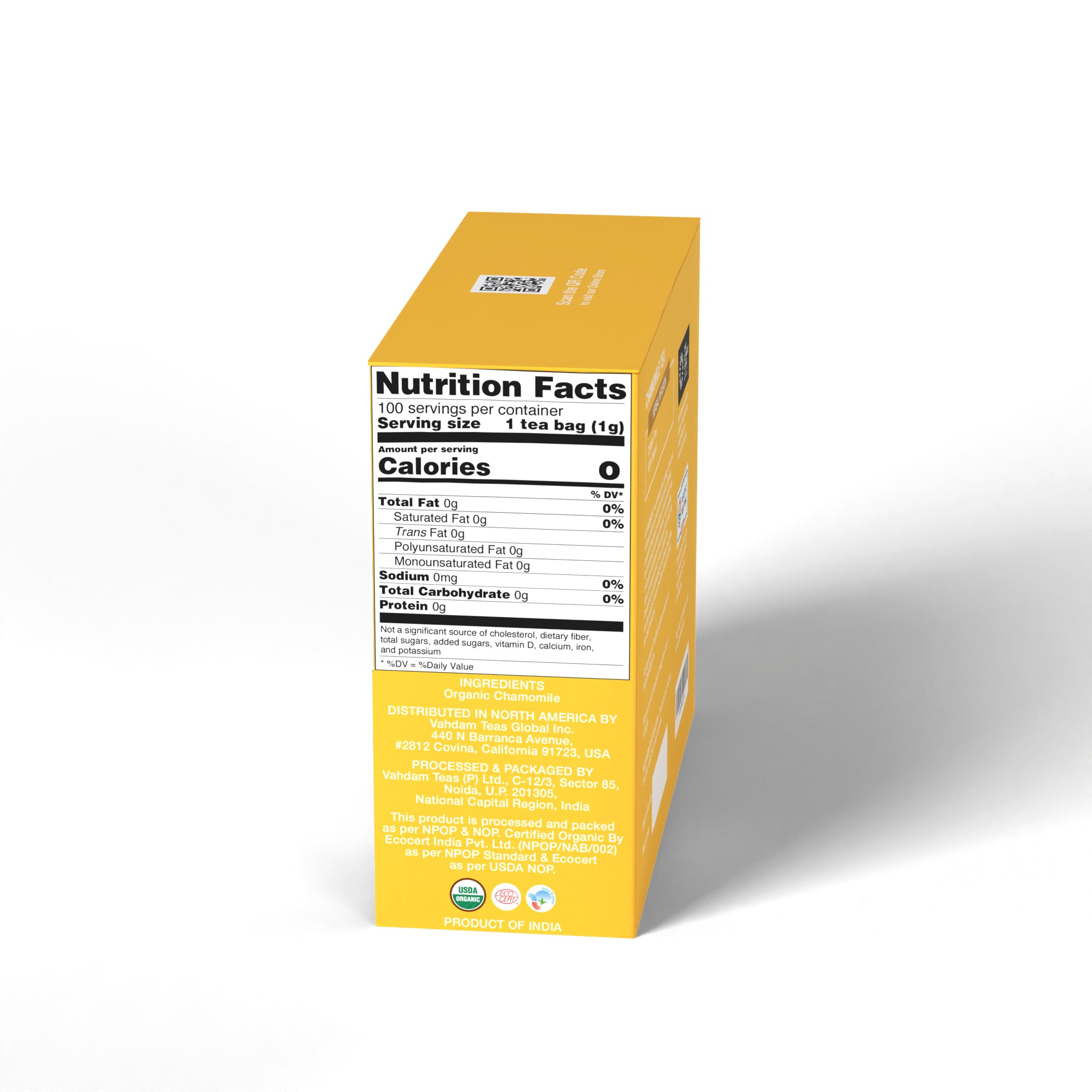 Certified Organic Chamomile Tea Herbal Infusion