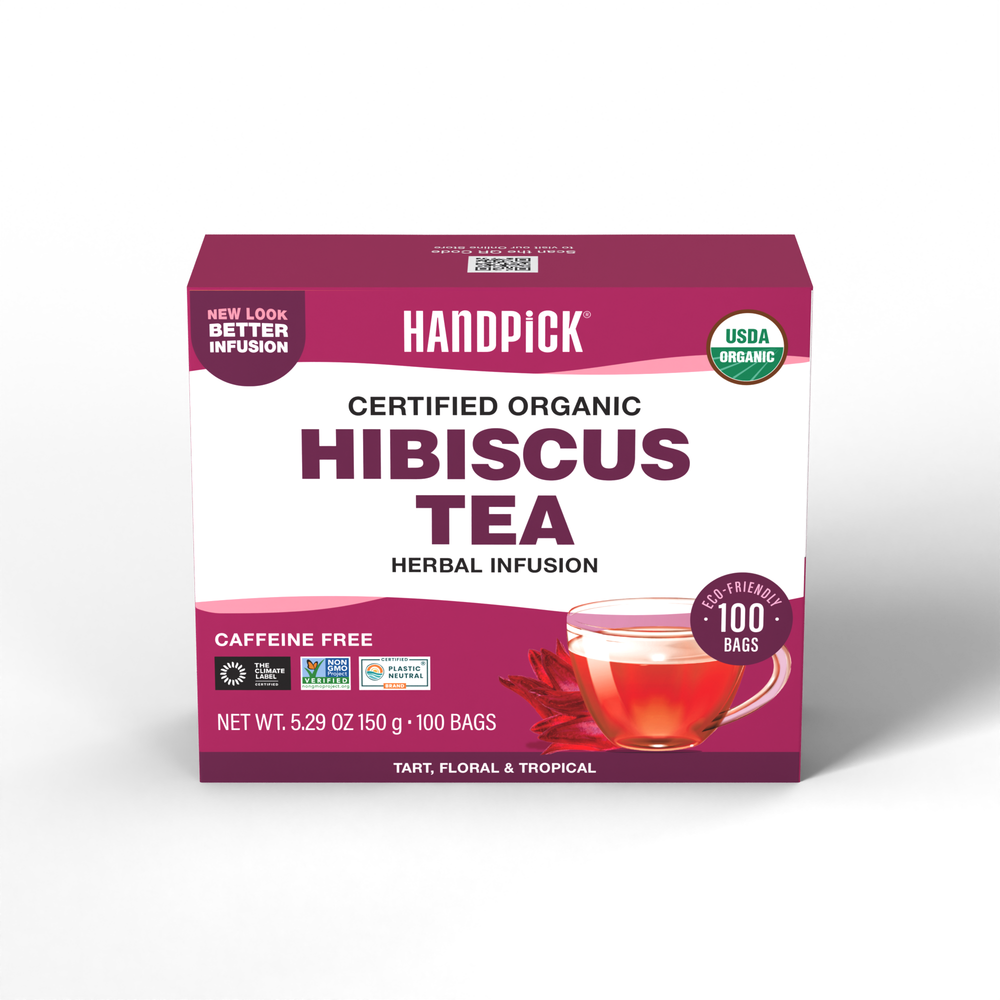Certified Organic Hibiscus Tea Herbal Infusion