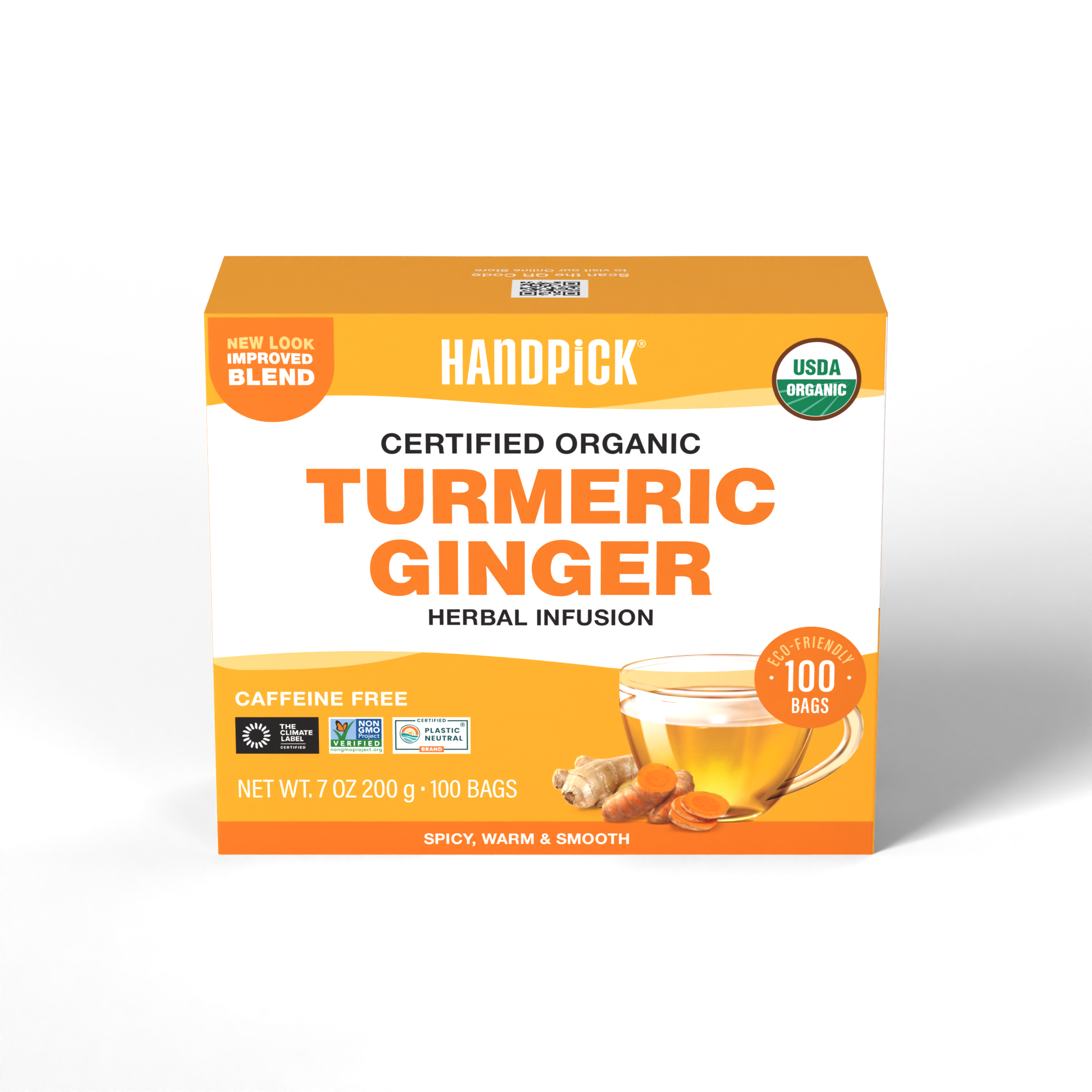Certified Organic Turmeric Ginger Herbal Infusion