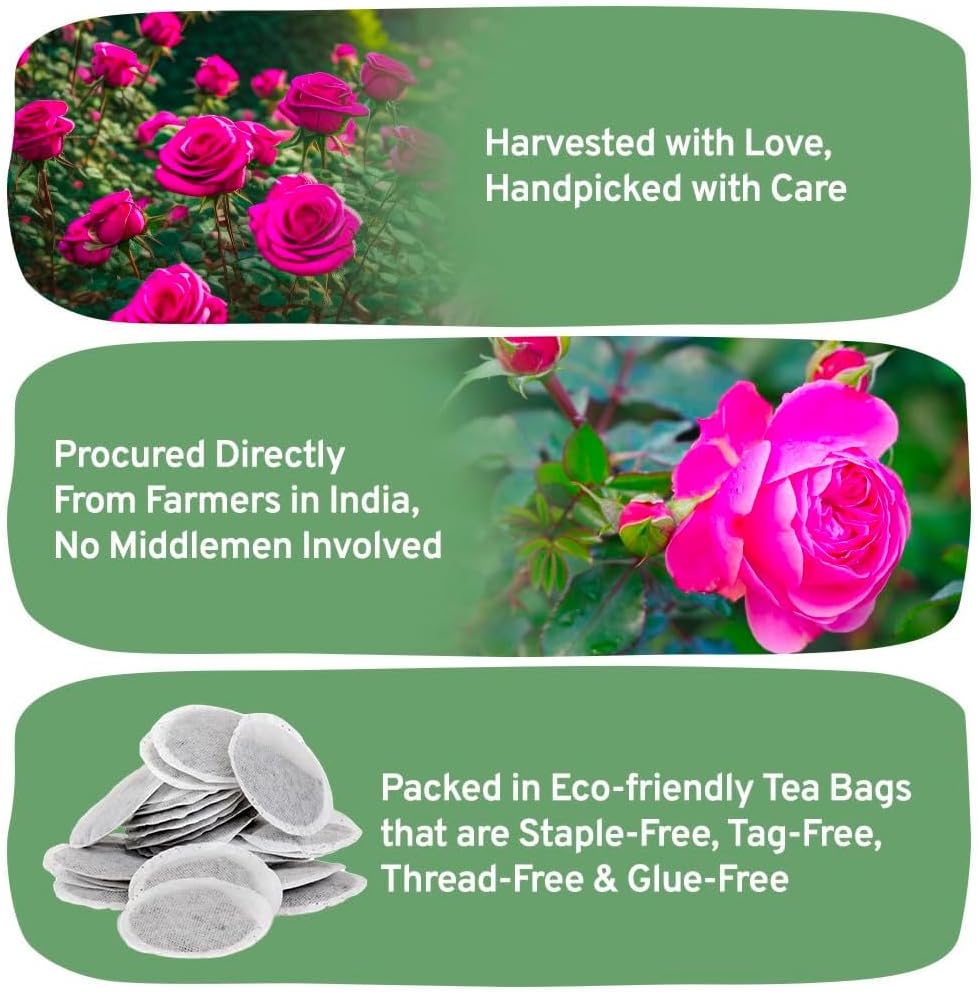 Rose Herbal Tea Bags (50 Count)