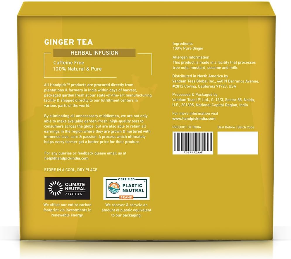 Ginger Herbal Tea Bags (100 Count)