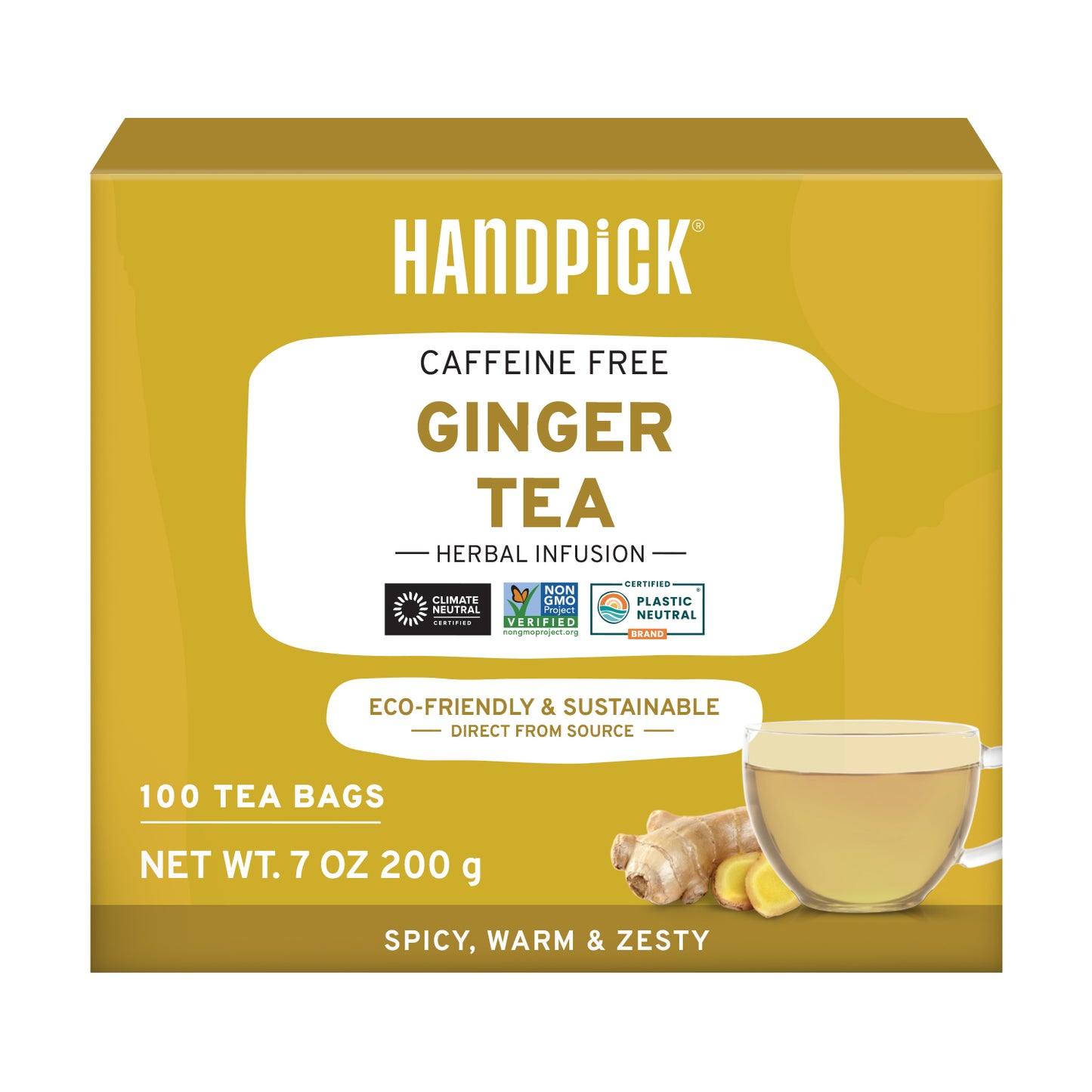 Ginger Herbal Tea Bags (100 Count)