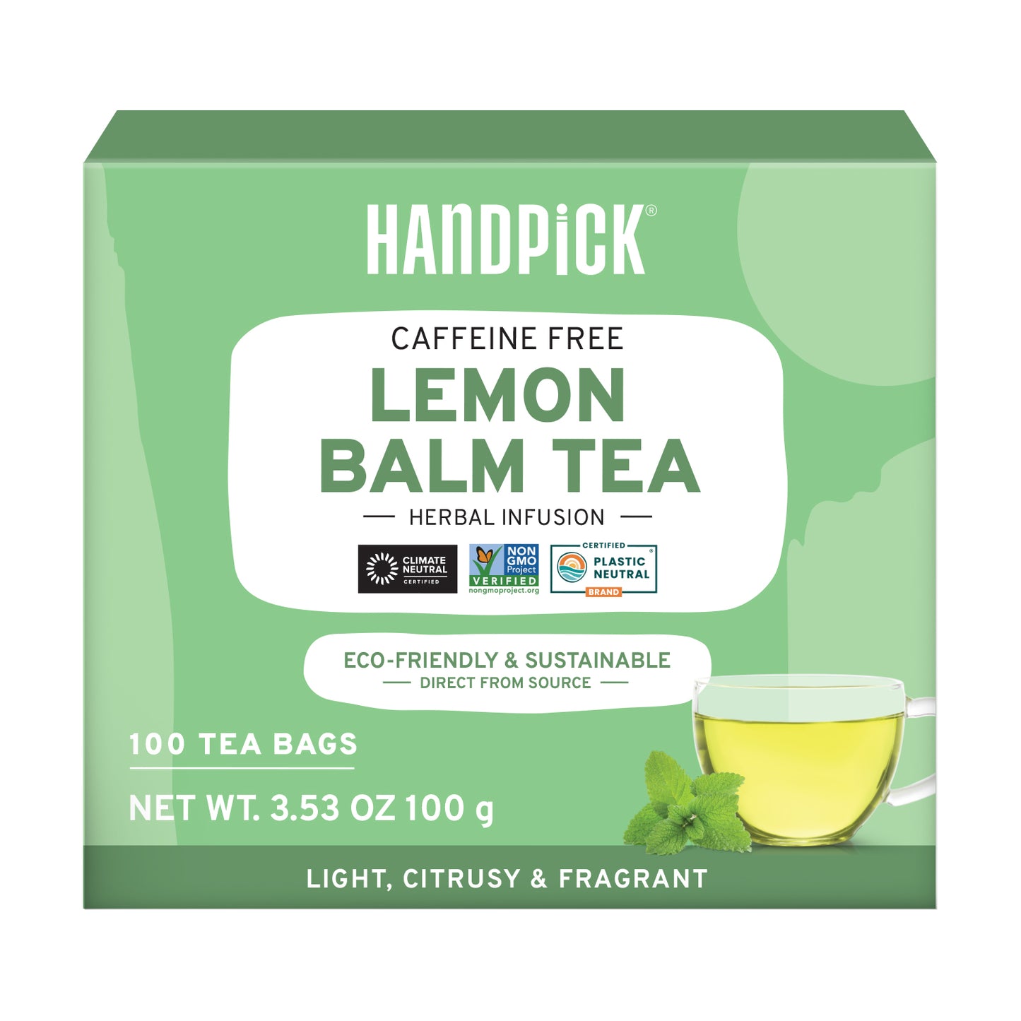 Lemon Balm Herbal Tea Bags (100 Count)