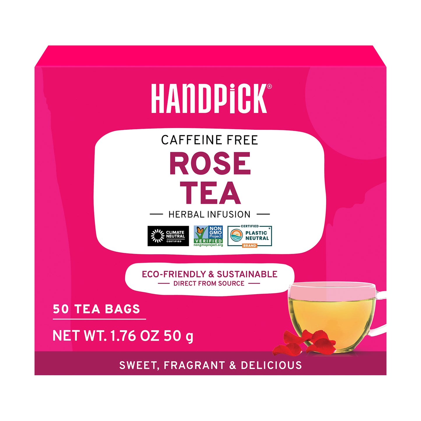 Rose Herbal Tea Bags (50 Count)