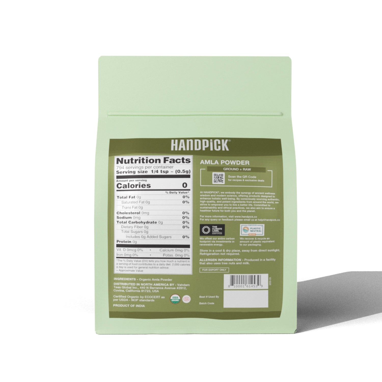 Certified Organic Amla Powder