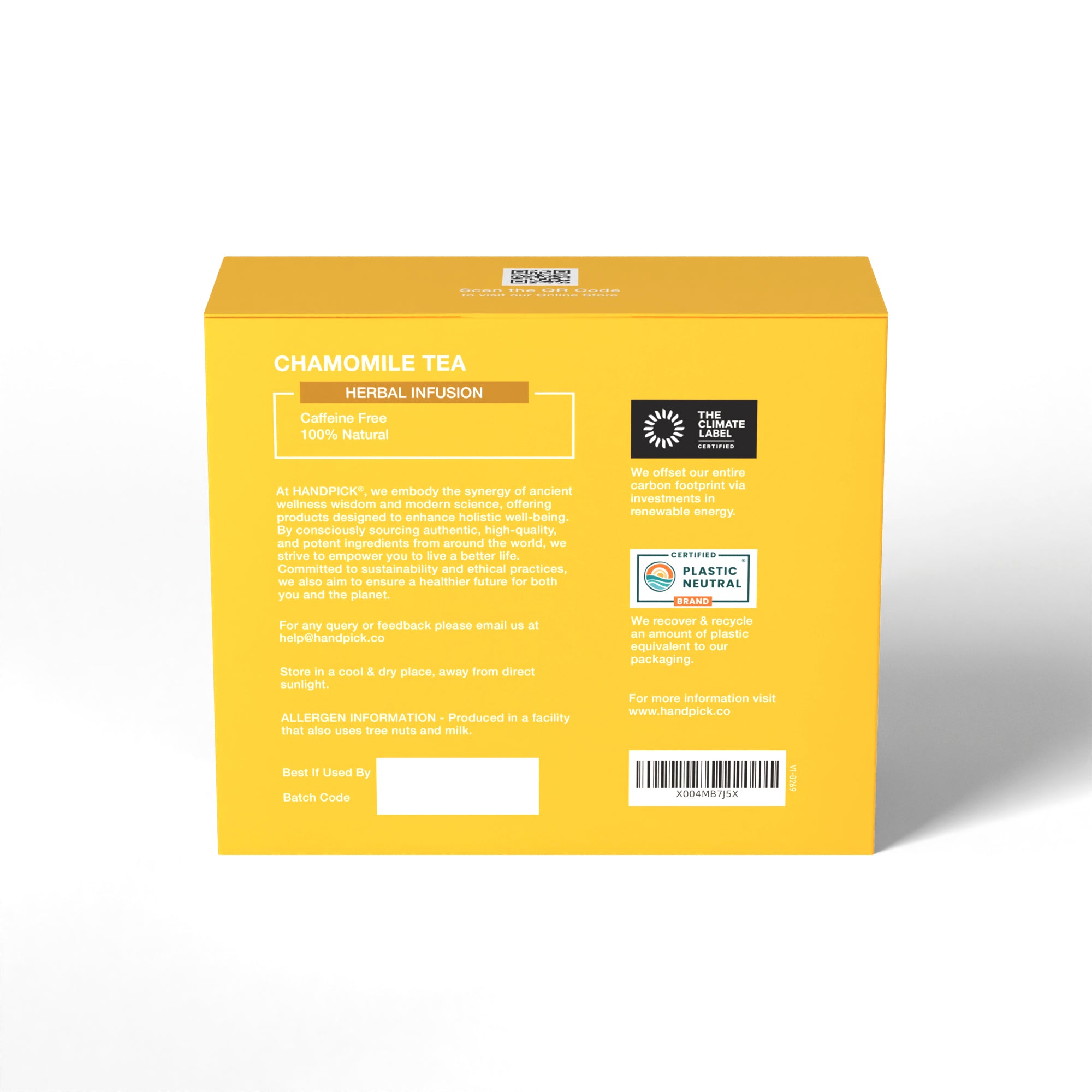 Certified Organic Chamomile Tea Herbal Infusion