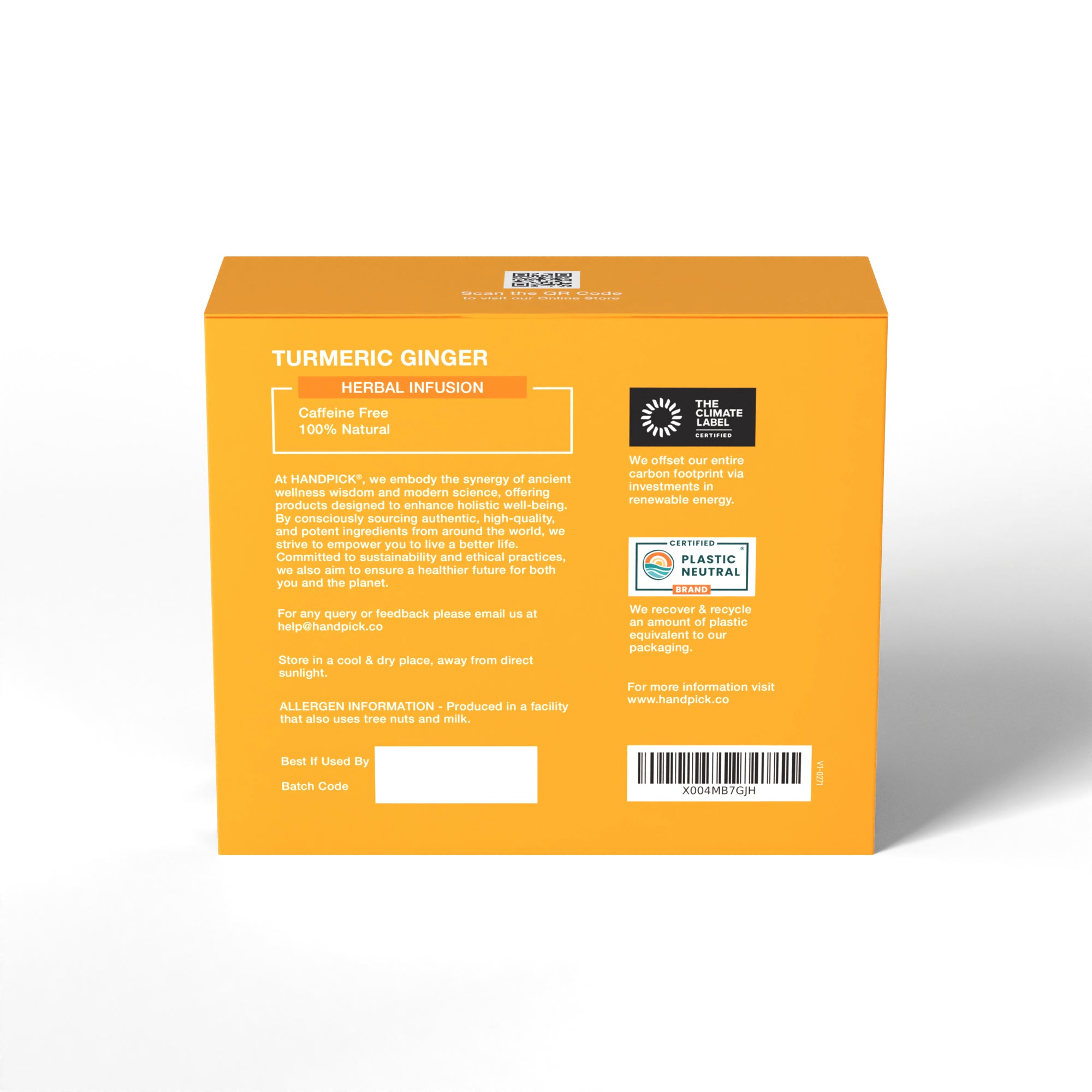 Certified Organic Turmeric Ginger Herbal Infusion