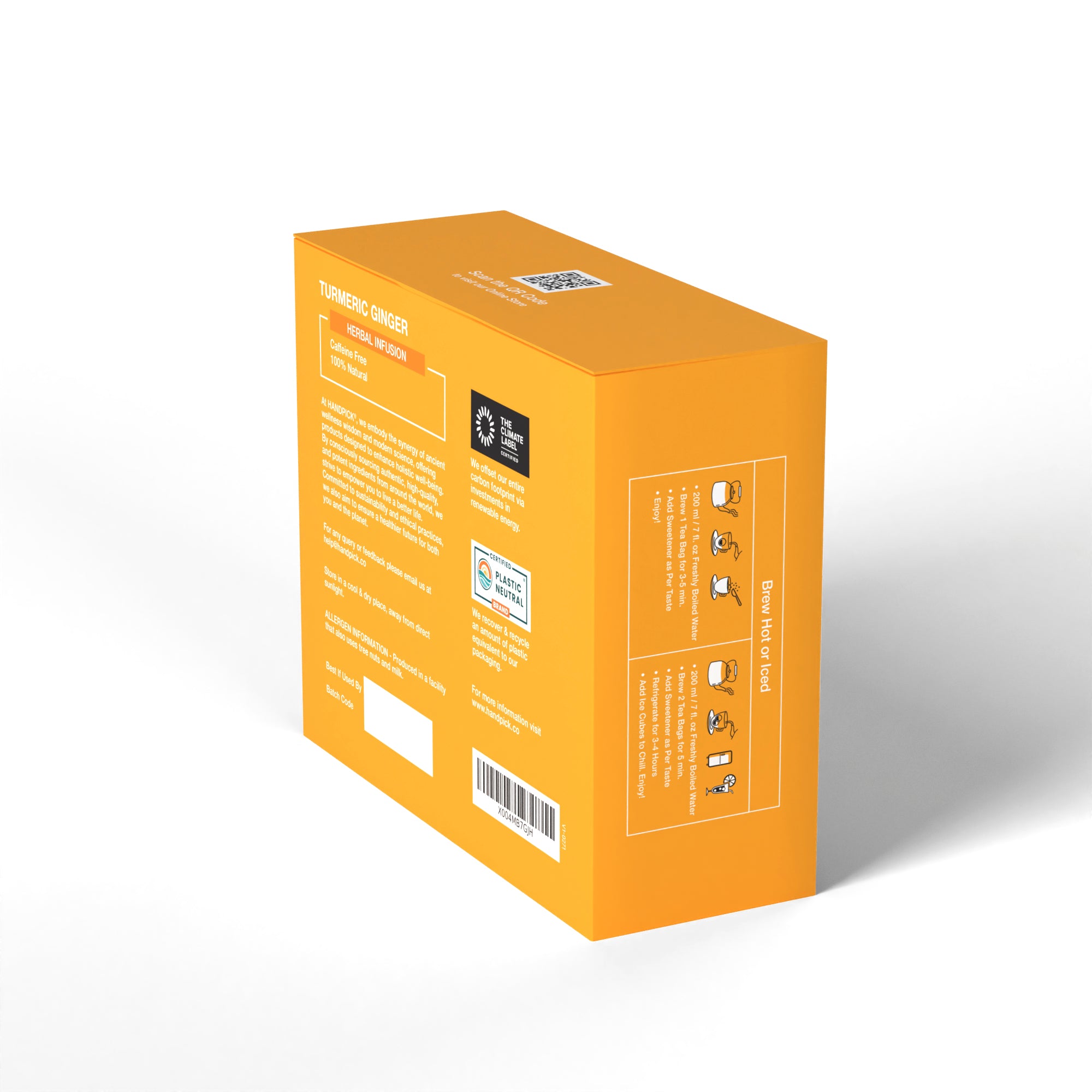 Certified Organic Turmeric Ginger Herbal Infusion