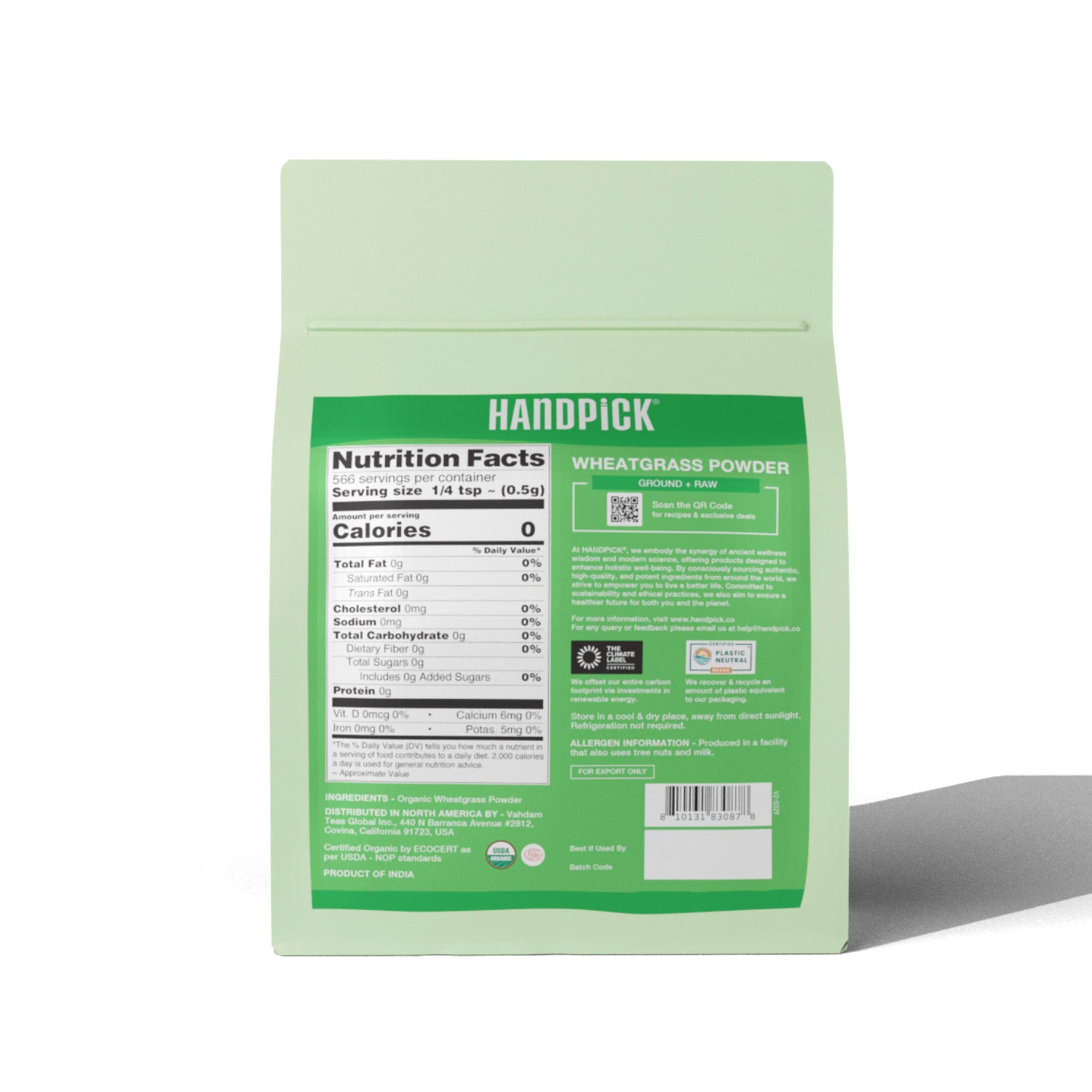 Certified Organic Wheatgrass Powder